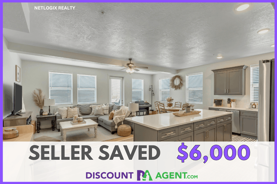 2023-built 2-bedroom main-level condo at 8342 S Sky Mirror Ln in Midvale's Jordan Heights At View 78 community &mdash; sold with a reduced listing commission from DiscountAgent.com